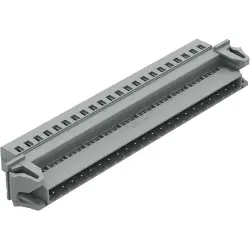 Pin header, 22 pole, pitch 5 mm, angled, gray, 231-622/114-000