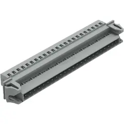 Pin header, 23 pole, pitch 5 mm, angled, gray, 231-623/114-000