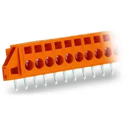 Connector, 12 pole, pitch 5.08 mm, straight, orange, 231-642/023-000