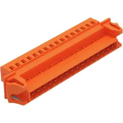 Pin header, 16 pole, pitch 5.08 mm, angled, orange, 231-646/114-000