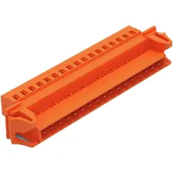 Pin header, 17 pole, pitch 5.08 mm, angled, orange, 231-647/114-000