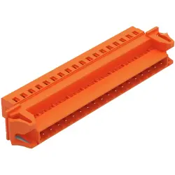 Pin header, 19 pole, pitch 5.08 mm, angled, orange, 231-648/114-000