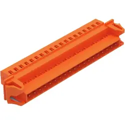 Pin header, 19 pole, pitch 5.08 mm, angled, orange, 231-649/114-000