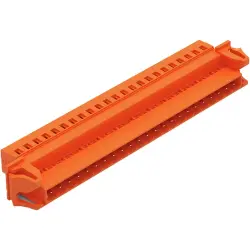 Pin header, 23 pole, pitch 5.08 mm, angled, orange, 231-653/114-000