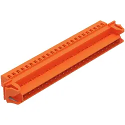 Pin header, 24 pole, pitch 5.08 mm, angled, orange, 231-654/114-000