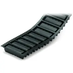 Pin header, 2 pole, pitch 7.5 mm, angled, black, 231-832/001-000/105-604/997-405