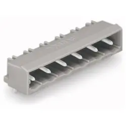 Pin header, 4 pole, pitch 7.5 mm, angled, gray, 231-864/001-000