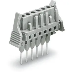 Socket header, 20 pole, pitch 5 mm, straight, gray, 232-150/005-000/039-000