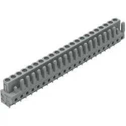 Socket header, 22 pole, pitch 5 mm, straight, gray, 232-152