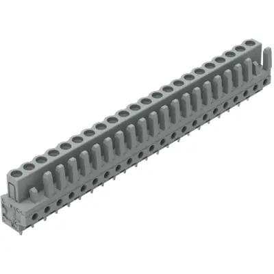 Socket header, 22 pole, pitch 5 mm, straight, gray, 232-152 - 1