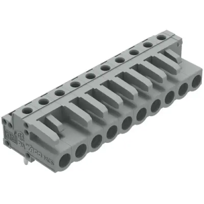 Socket header, 10 pole, pitch 5 mm, angled, gray, 232-240 - 1