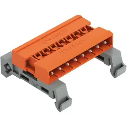 Connecting pin header, 8 pole, pitch 5.08 mm, straight, orange, 232-538/007-000