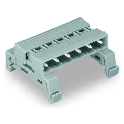 Connecting pin header, 4 pole, pitch 7.5 mm, straight, gray, 232-564/007-000