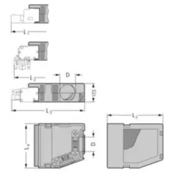 Strain relief housing for PCB connector, 232-637