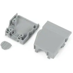 Strain relief housing for PCB connector, 232-665