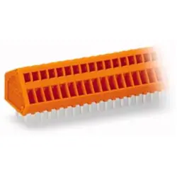 PCB terminal, 4 pole, pitch 2.54 mm, AWG 28-20, 6 A, cage clamp, orange, 233-404