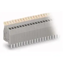 PCB terminal, 5 pole, pitch 2.5 mm, AWG 28-20, 6 A, cage clamp, gray, 234-205