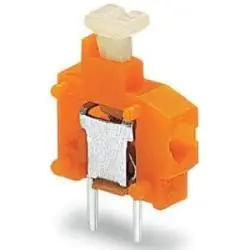 PCB terminal, 1 pole, pitch 3.81 mm, AWG 20-16, 17.5 A, push-in cage clamp, orange, 235-101