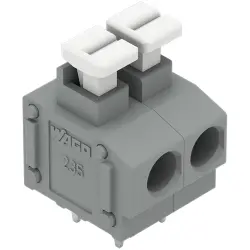 PCB terminal, 4 pole, pitch 5 mm, AWG 24-16, 17.5 A, push-in cage clamp, gray, 235-404/331-000