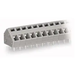 PCB terminal, 4 pole, pitch 5 mm, AWG 28-12, 24 A, cage clamp, gray, 236-104