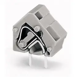 PCB terminal, 1 pole, pitch 10 mm, AWG 28-12, 24 A, cage clamp, gray, 236-301