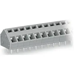 PCB terminal, 6 pole, pitch 5 mm, AWG 28-12, 24 A, cage clamp, gray, 236-406