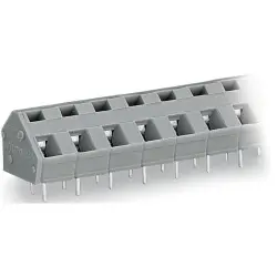 PCB terminal, 4 pole, pitch 7.5 mm, AWG 28-12, 24 A, cage clamp, gray, 236-504