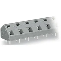 PCB terminal, 4 pole, pitch 10 mm, AWG 28-12, 24 A, cage clamp, gray, 236-604