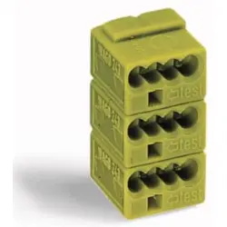 Socket terminal block, 4 pole, 0.5-1.0 mm², clamping points: 16, gray, clamp connection, 7 A, 243-744/000-007