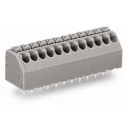 PCB terminal, 6 pole, pitch 3.5 mm, AWG 24-16, 8 A, push-in cage clamp, gray, 250-106