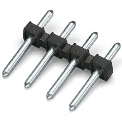 Pin header, 2 pole, pitch 3.5 mm, straight, black, 252-902