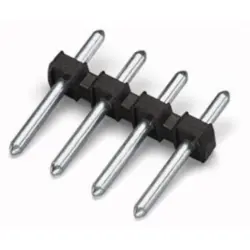 Pin header, 4 pole, pitch 3.5 mm, straight, black, 252-904