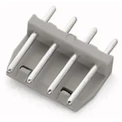 Pin header, 4 pole, pitch 3.5 mm, straight, black, 252-954