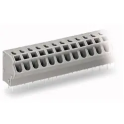 PCB terminal, 4 pole, pitch 5 mm, AWG 20-12, 24 A, push-in, gray, 254-454