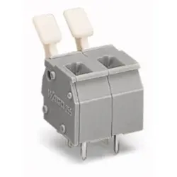 PCB terminal, 2 pole, pitch 7.5 mm, AWG 28-12, 24 A, cage clamp, gray, 255-502/333-000