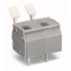 PCB terminal, 4 pole, pitch 10 mm, AWG 28-12, 24 A, cage clamp, gray, 255-604/333-000