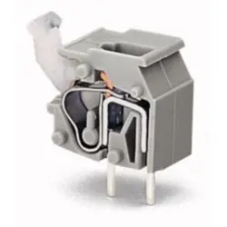PCB terminal, 1 pole, pitch 10 mm, AWG 28-12, 24 A, cage clamp, blue, 255-764