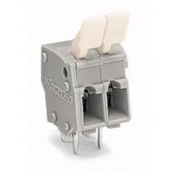 PCB terminal, 3 pole, pitch 5 mm, AWG 28-12, 24 A, cage clamp, gray, 257-403/333-000
