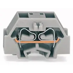 4-wire terminal, spring-clamp connection, 0.08-1.5 mm², 1 pole, 18 A, 6 kV, gray, 260-341