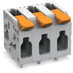 PCB terminal, 6 pole, pitch 7.5 mm, AWG 24-12, 32 A, push-in cage clamp, gray, 2604-1306