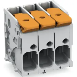 PCB terminal, 4 pole, pitch 7.5 mm, AWG 24-8, 41 A, push-in cage clamp, gray, 2606-1104/010-000