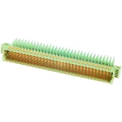 Male connector, 160 pole, z-a-b-c-d, pitch 2.54 mm, solder pin, angled, 02011601101