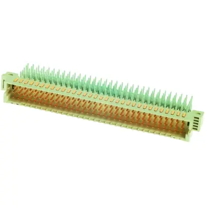 Male connector, 160 pole, z-a-b-c-d, pitch 2.54 mm, solder pin, angled, 02011602101 - 1