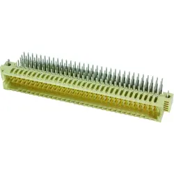 Male connector, 160 pole, z-a-b-c-d, pitch 2.54 mm, solder pin, angled, 02011602102