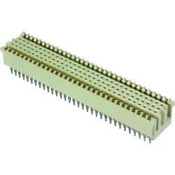 Female connector, 160 pole, z-a-b-c-d, pitch 2.54 mm, press-in connection, straight, gold-plated, 02021601202