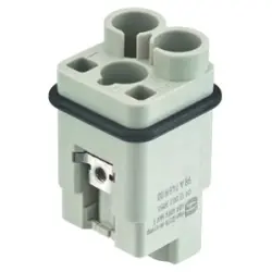 Pin contact insert, 3A, 2 pole, unequipped, crimp connection, with PE contact, 09120023051