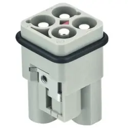Pin contact insert, 3A, 3 pole, unequipped, crimp connection, with PE contact, 09120033051
