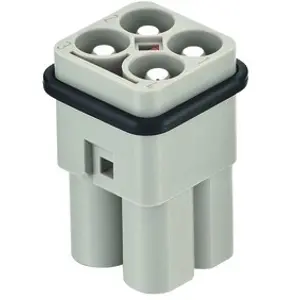 Pin contact insert, 3A, 4 pole, unequipped, crimp connection, 09120043051 - 1