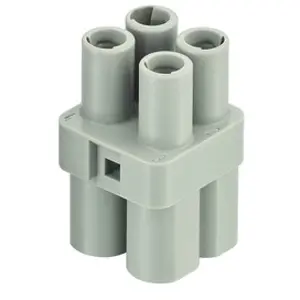Socket contact insert, 3A, 4 pole, unequipped, crimp connection, 09120043151 - 1