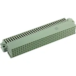 Female connector, 160 pole, z-a-b-c-d, pitch 2.54 mm, solder pin, angled, gold-plated, 02041601101